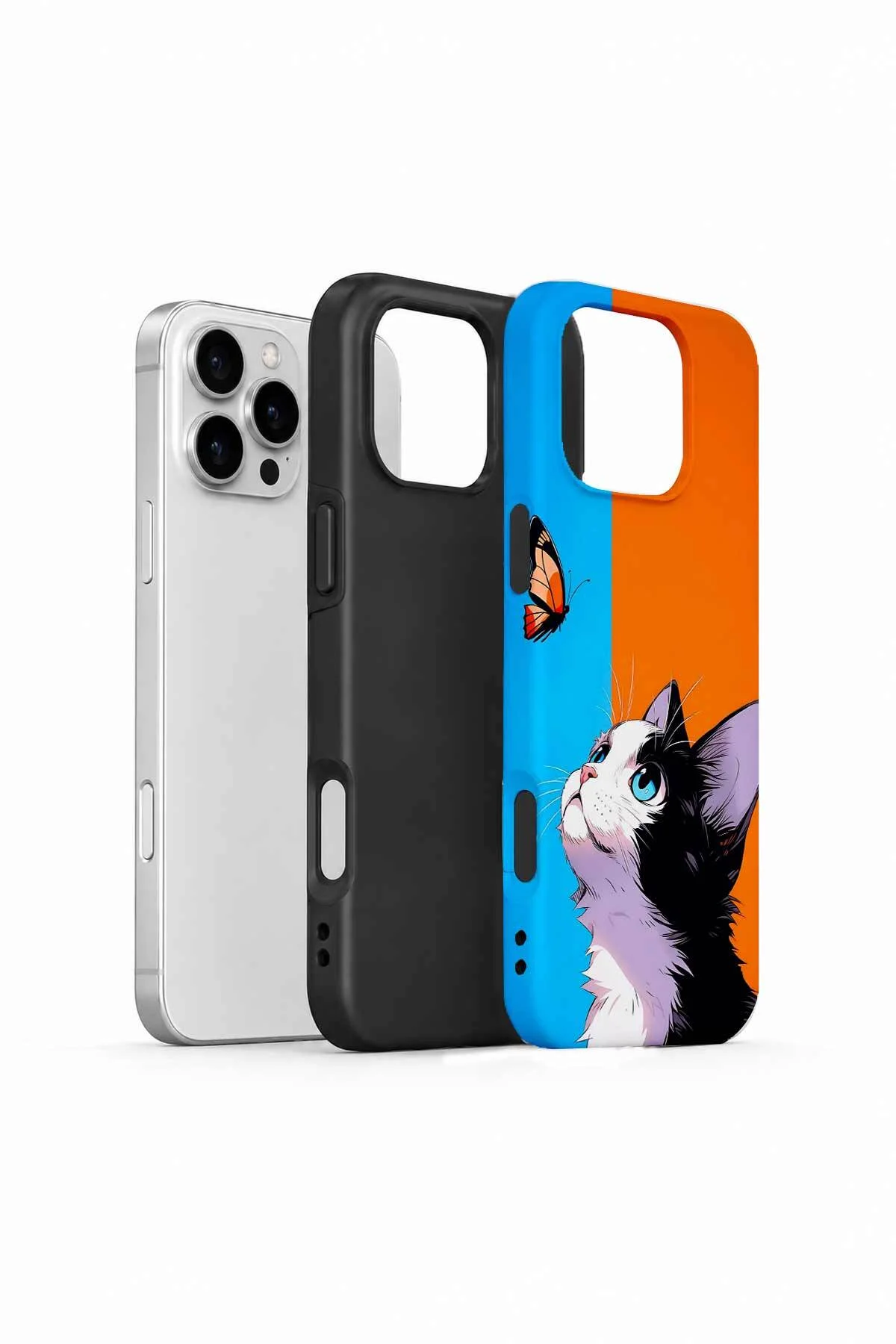 iPhone 16 Pro Max Vorian Çift Katmanlı Kelebekli Kılıf - Görsel 2