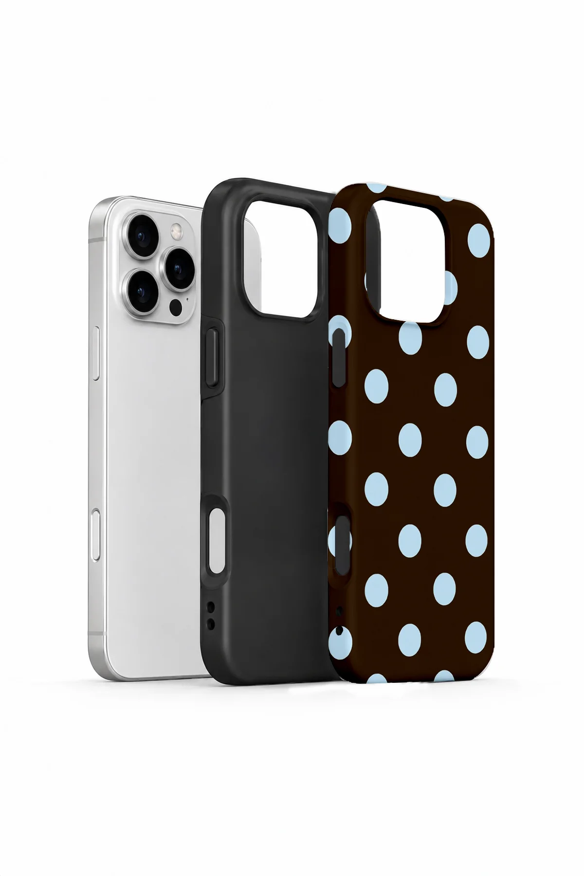 iPhone 16 Pro Max Vorian Çift Katmanlı Kahve Mavi Puantiye Kılıf iPhone 16 Pro Max Vorian Çift Katmanlı Kahve Mavi Puantiye Kılıf - Görsel 2