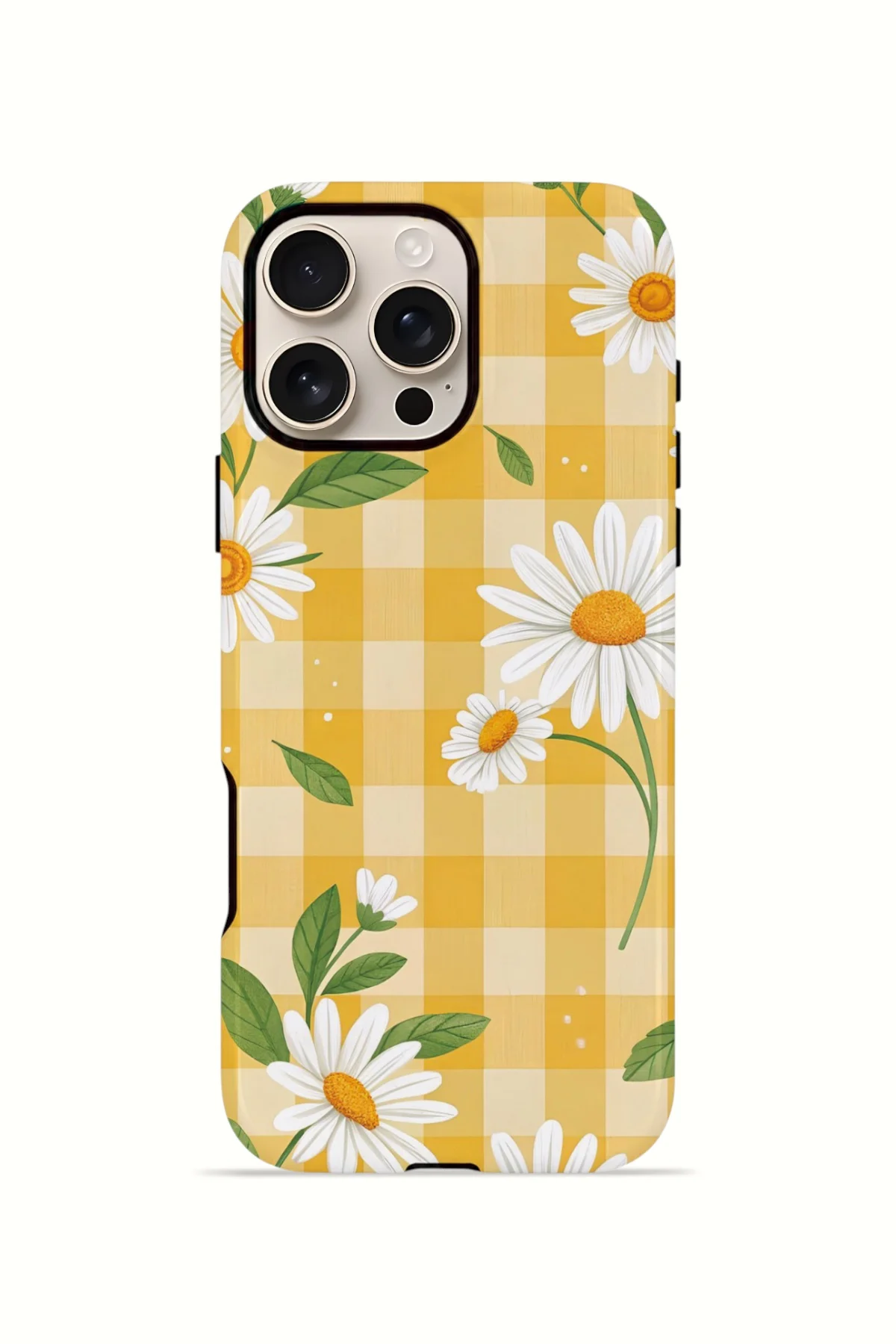 iPhone 16 Pro Max Vorian Çift Katmanlı MagSafe Kılıf Daisy Picnic Gingham