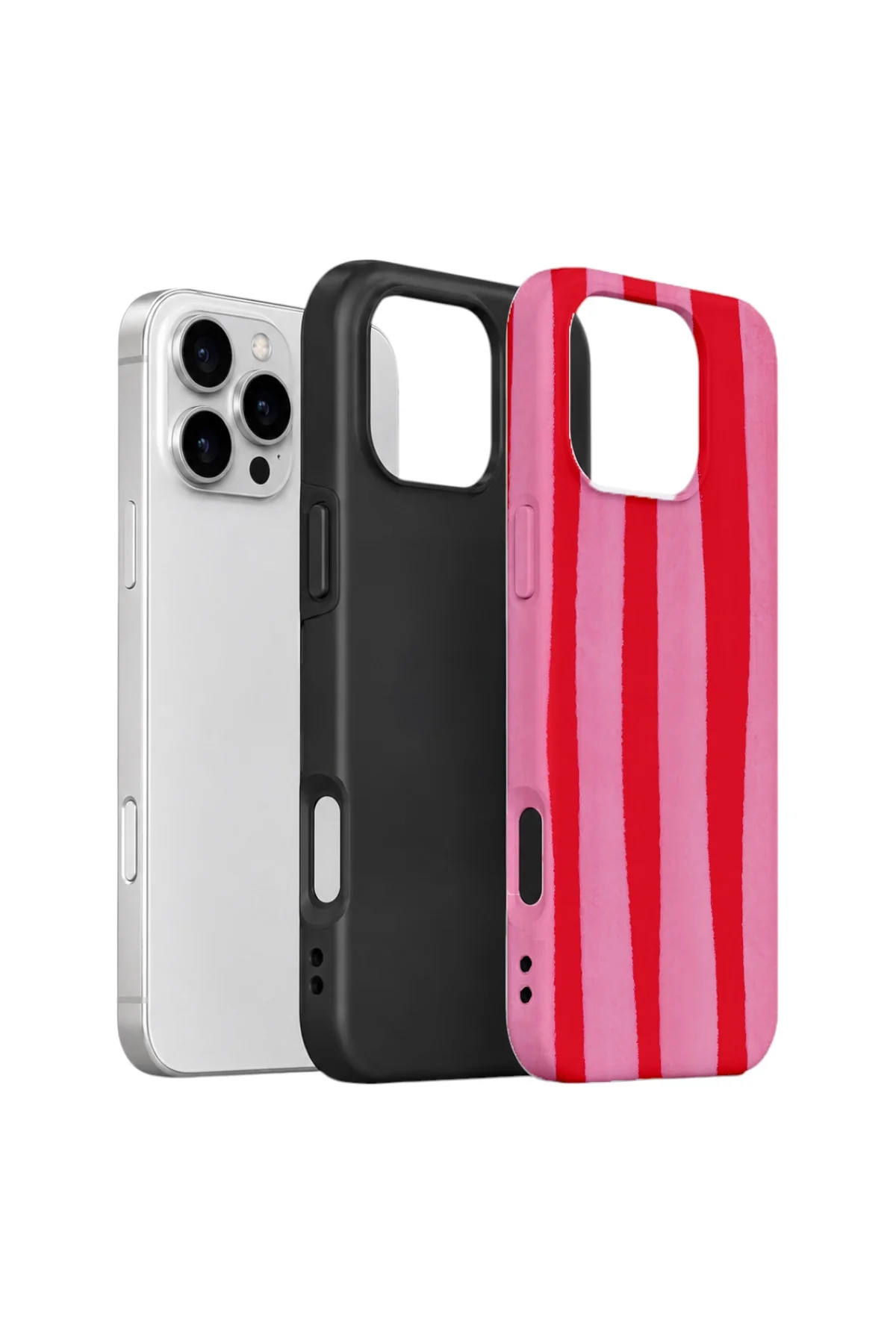 iPhone 16 Pro Max Vorian Çift Katmanlı Kılıf Raspberry Bold Stripe Fiyatı, Yorumları ve Özellikleri