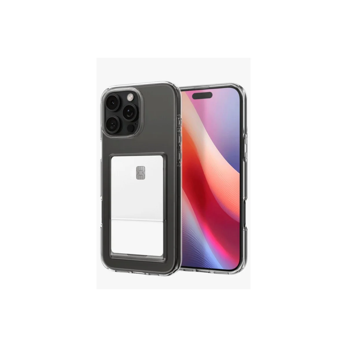 iPhone 16 Pro Şeffaf Silikon Kılıf - Kartlı ve Kamera Korumalı