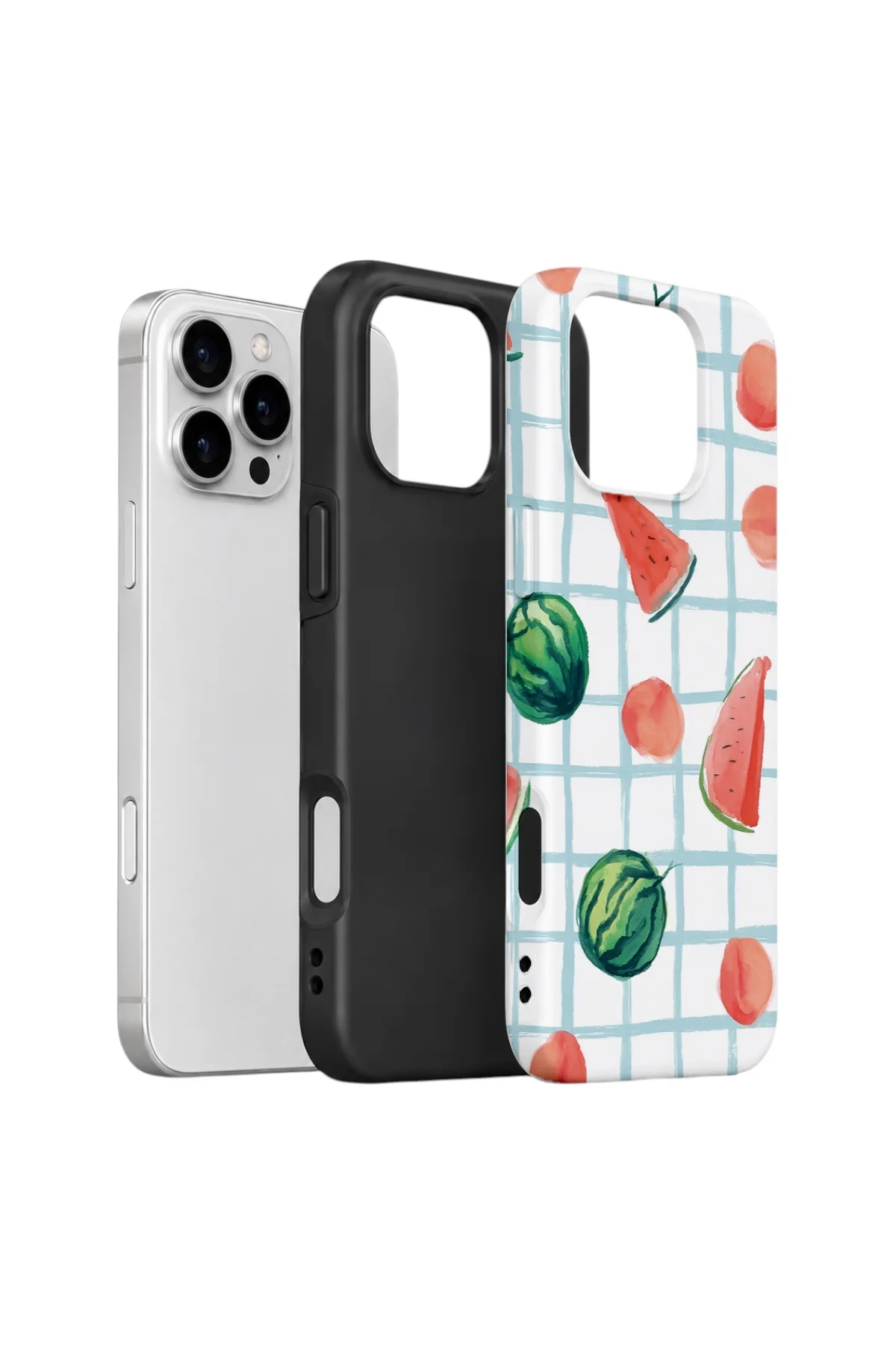 iPhone 16 Pro Vorian Çift Katmanlı Kılıf Watermelon Grid Fiyatı, Yorumları ve Özellikleri