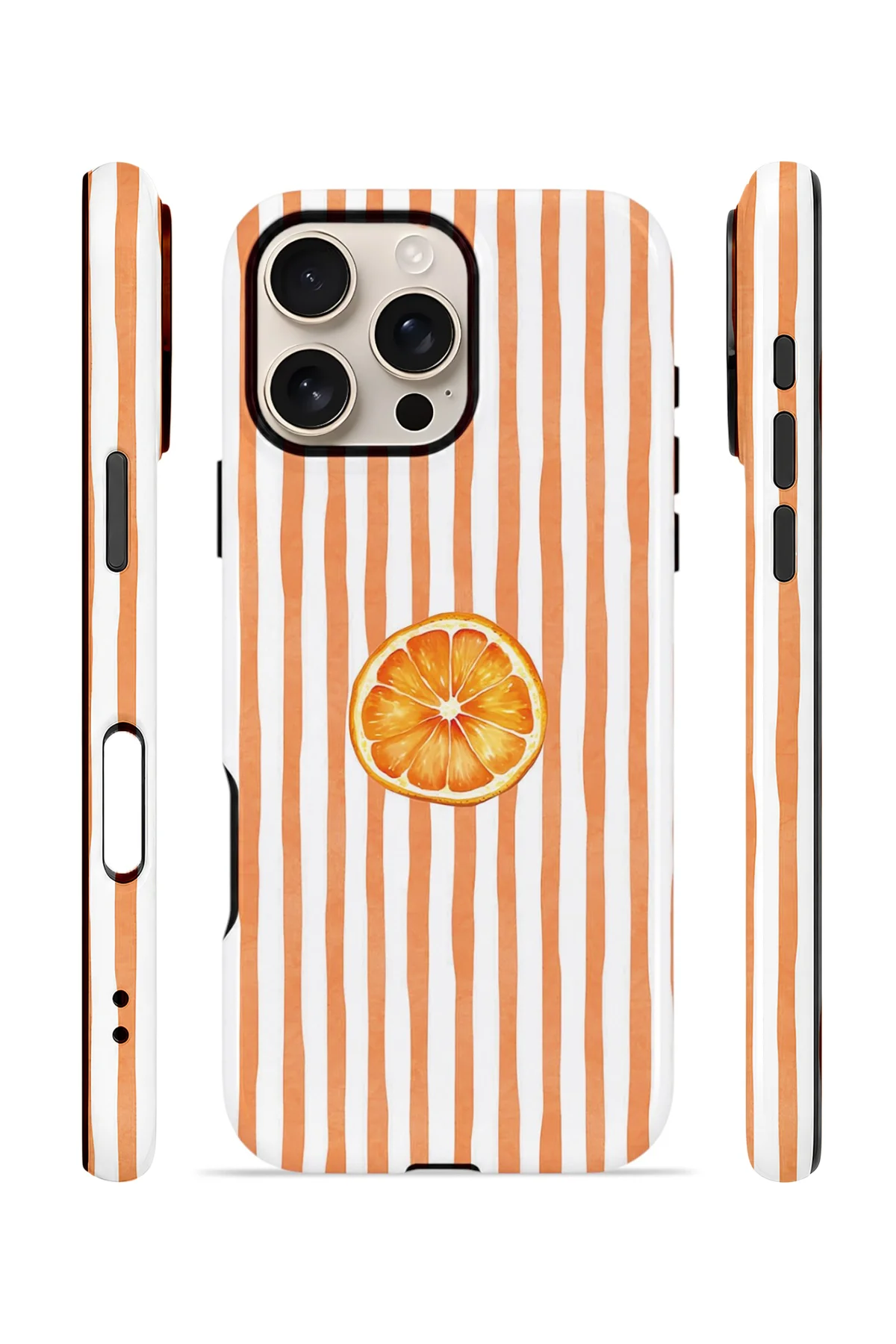 iPhone 16 Pro Vorian Çift Katmanlı MagSafe Kılıf Orange Slice Stripe Fiyatı, Yorumları ve Özellikleri