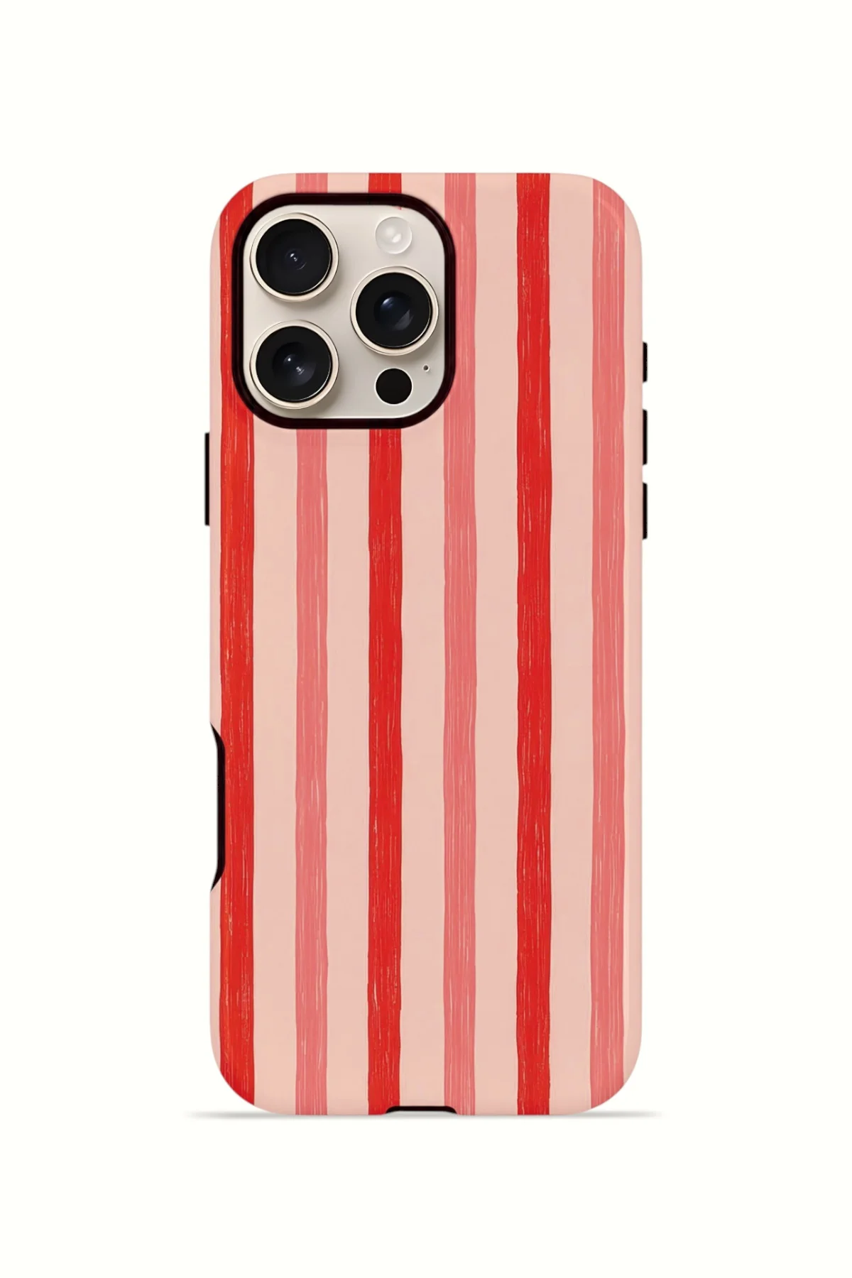 iPhone 16 Pro Vorian Çift Katmanlı Kılıf Coral Cream Stripe iPhone 16 Pro Vorian Çift Katmanlı Kılıf Coral Cream Stripe