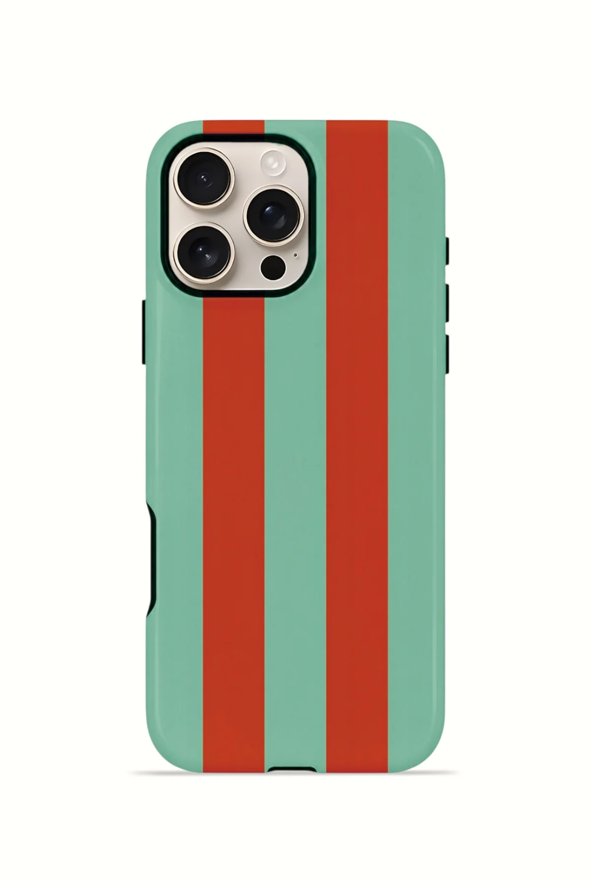 iPhone 16 Pro Vorian Çift Katmanlı MagSafe Kılıf Terracotta Mint Stripe iPhone 16 Pro Vorian Çift Katmanlı MagSafe Kılıf Terracotta Mint Stripe