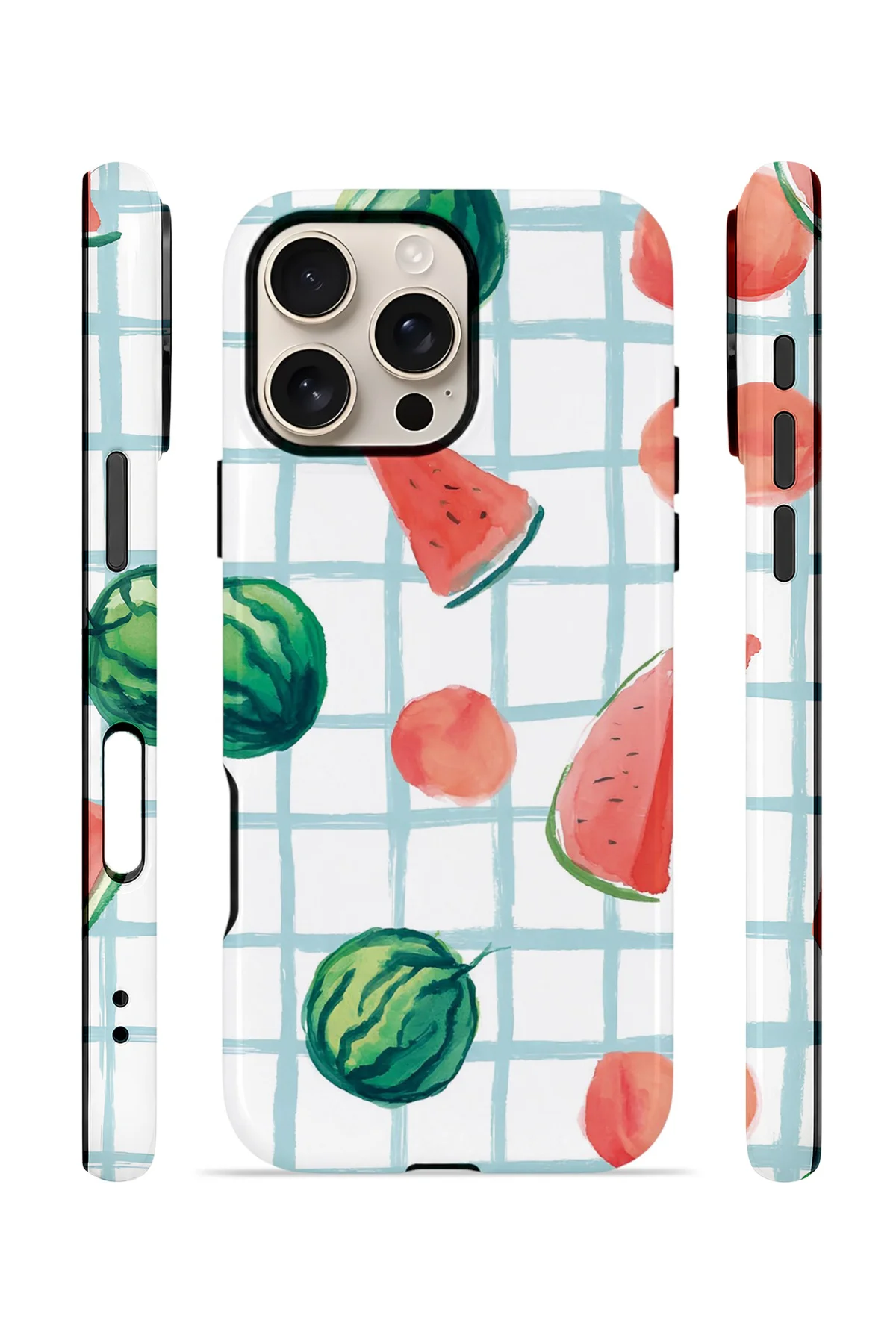 iPhone 16 Pro Vorian Çift Katmanlı Kılıf Watermelon Grid Fiyatı, Yorumları ve Özellikleri