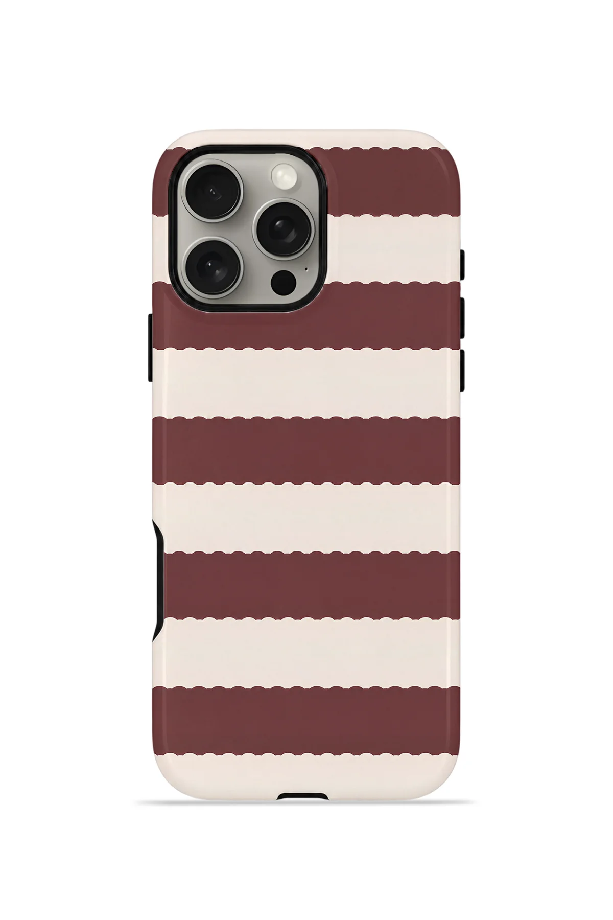 iPhone 16 Pro Vorian Çift Katmanlı Kılıf Plum Cream Stripe iPhone 16 Pro Vorian Çift Katmanlı Kılıf Plum Cream Stripe