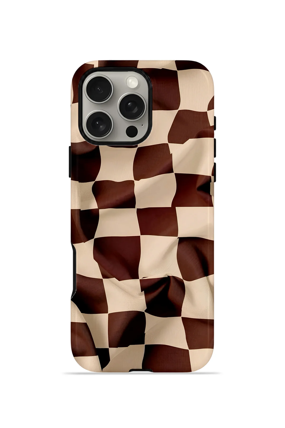 iPhone 16 Pro Vorian Çift Katmanlı MagSafe Kılıf Mocha Melt Checker iPhone 16 Pro Vorian Çift Katmanlı MagSafe Kılıf Mocha Melt Checker