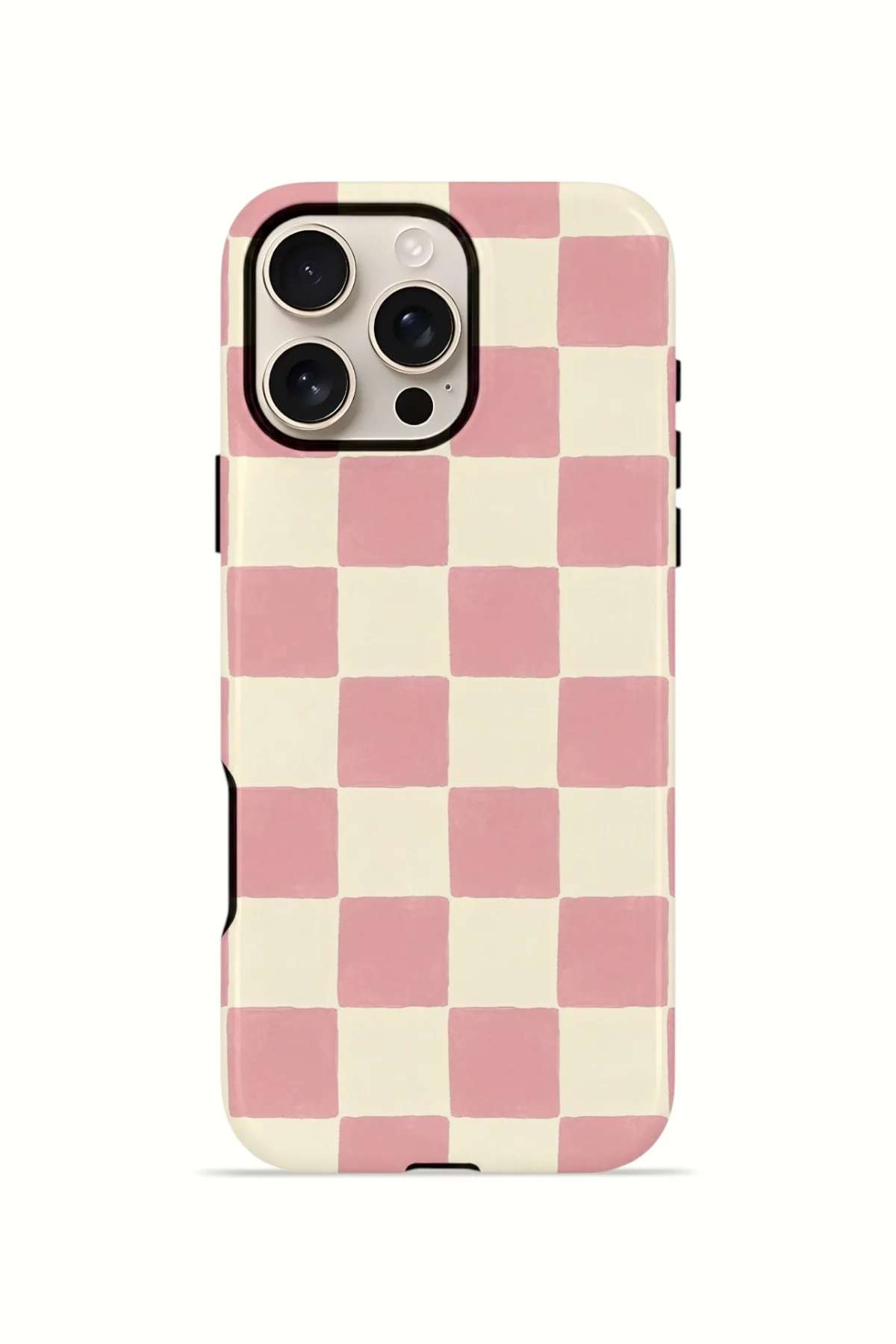 iPhone 16 Pro Vorian Çift Katmanlı Kılıf Blush Checker iPhone 16 Pro Vorian Çift Katmanlı Kılıf Blush Checker