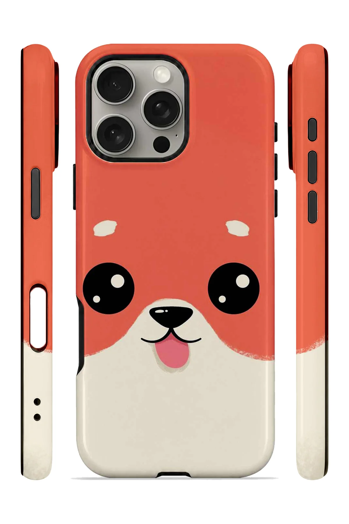 iPhone 16 Pro Vorian Çift Katmanlı Şeftali Köpekli Kılıf - Görsel 3
