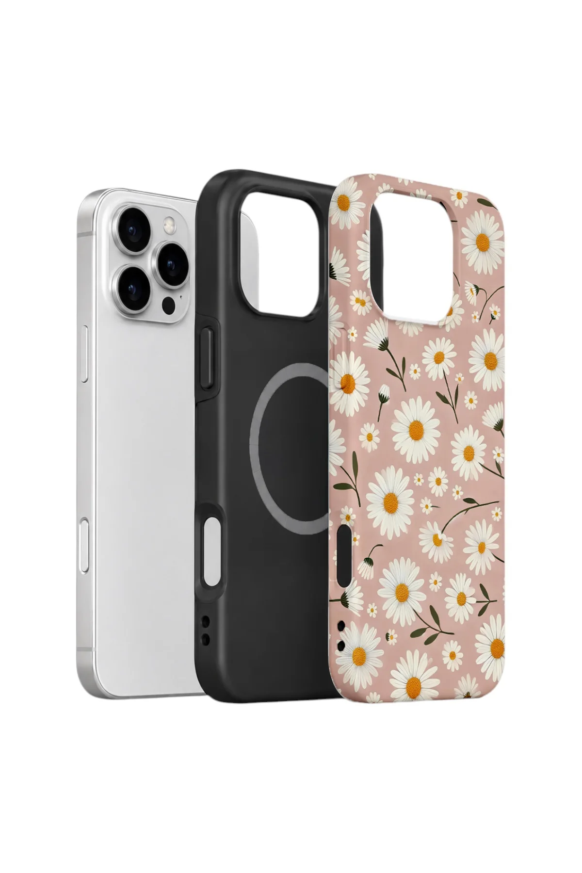 iPhone 16 Pro Vorian Çift Katmanlı MagSafe Kılıf Daisy Mocha Garden