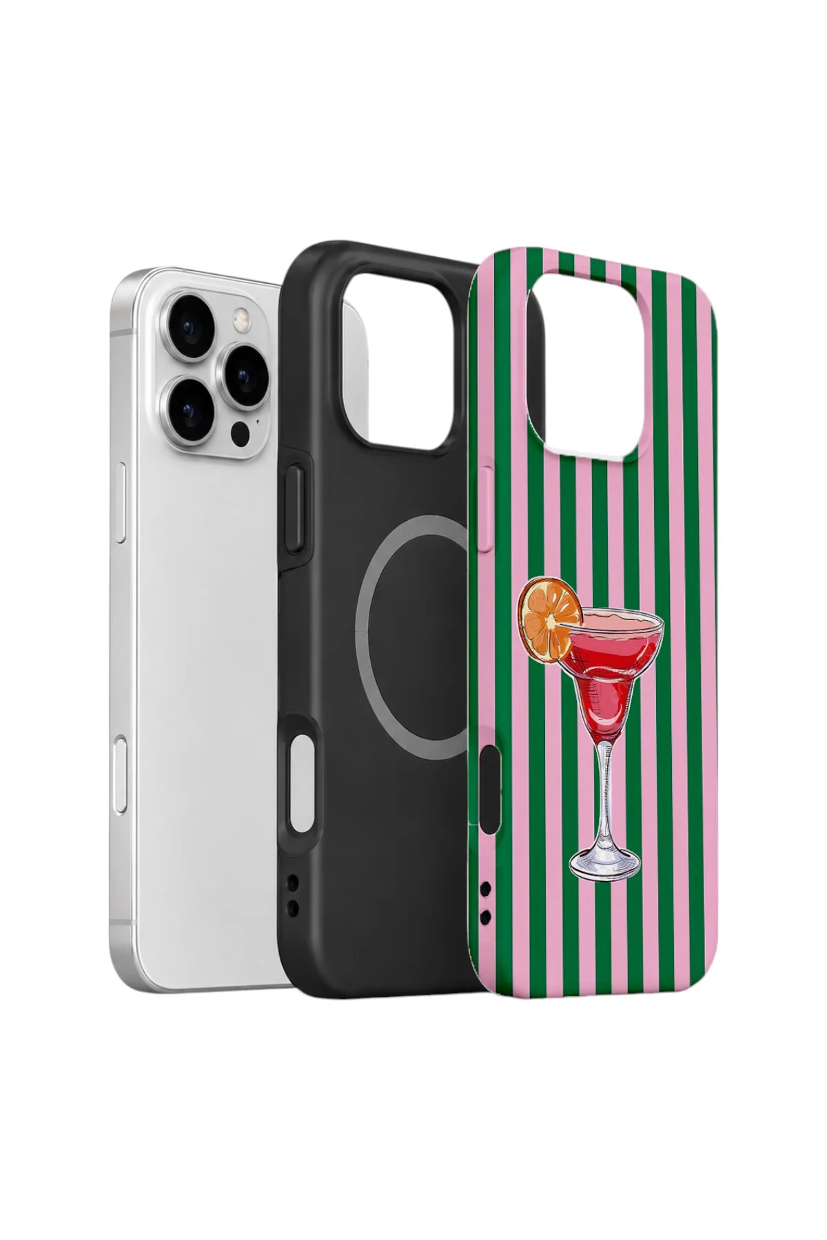 iPhone 16 Pro Vorian Çift Katmanlı MagSafe Kılıf Pink Citrus Cocktail