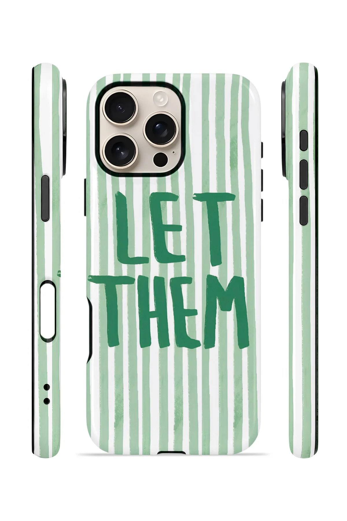 iPhone 16 Pro Vorian Çift Katmanlı Kılıf Let Them Green