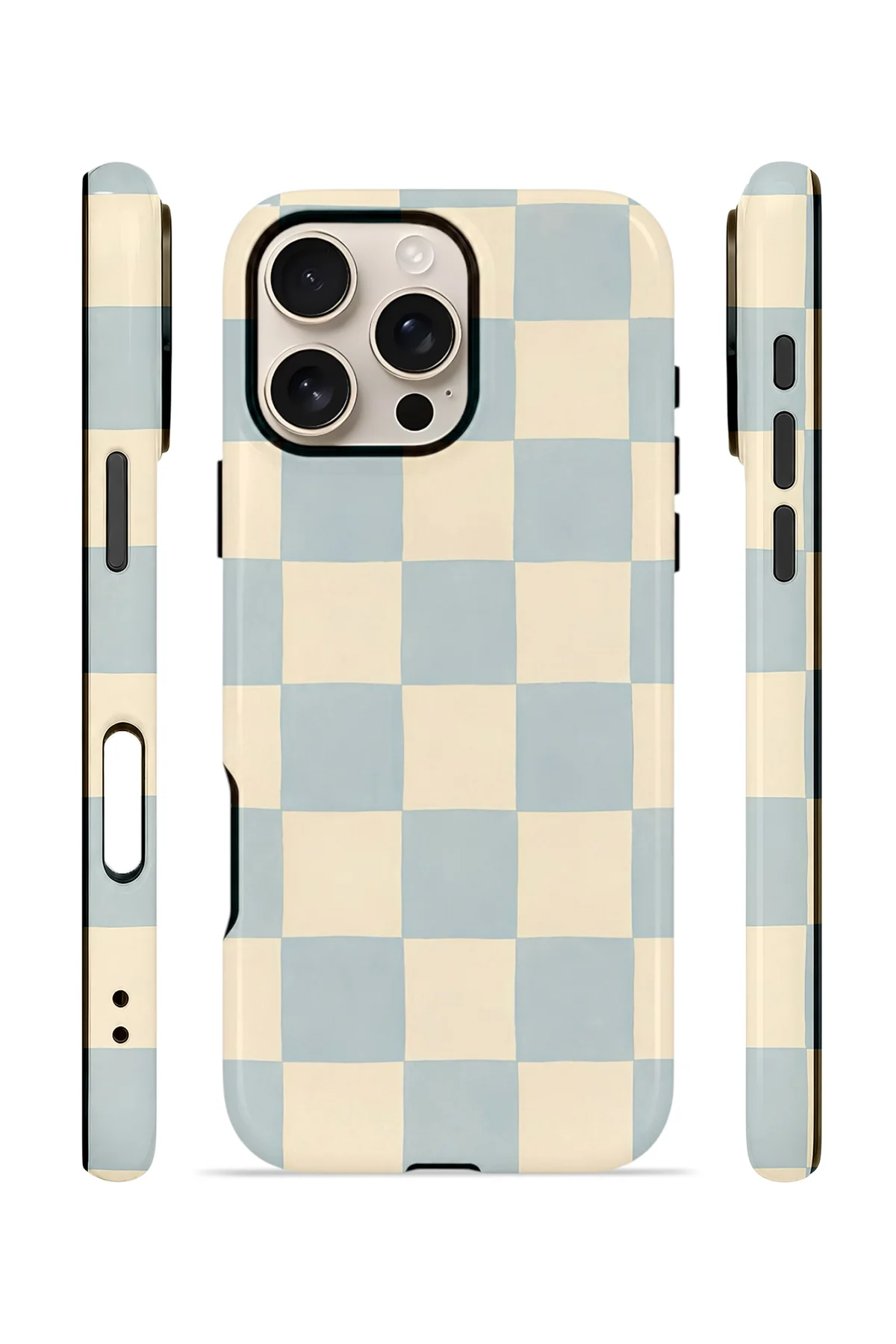 iPhone 16 Pro Vorian Çift Katmanlı Kılıf Powder Blue Checker Fiyatı, Yorumları ve Özellikleri