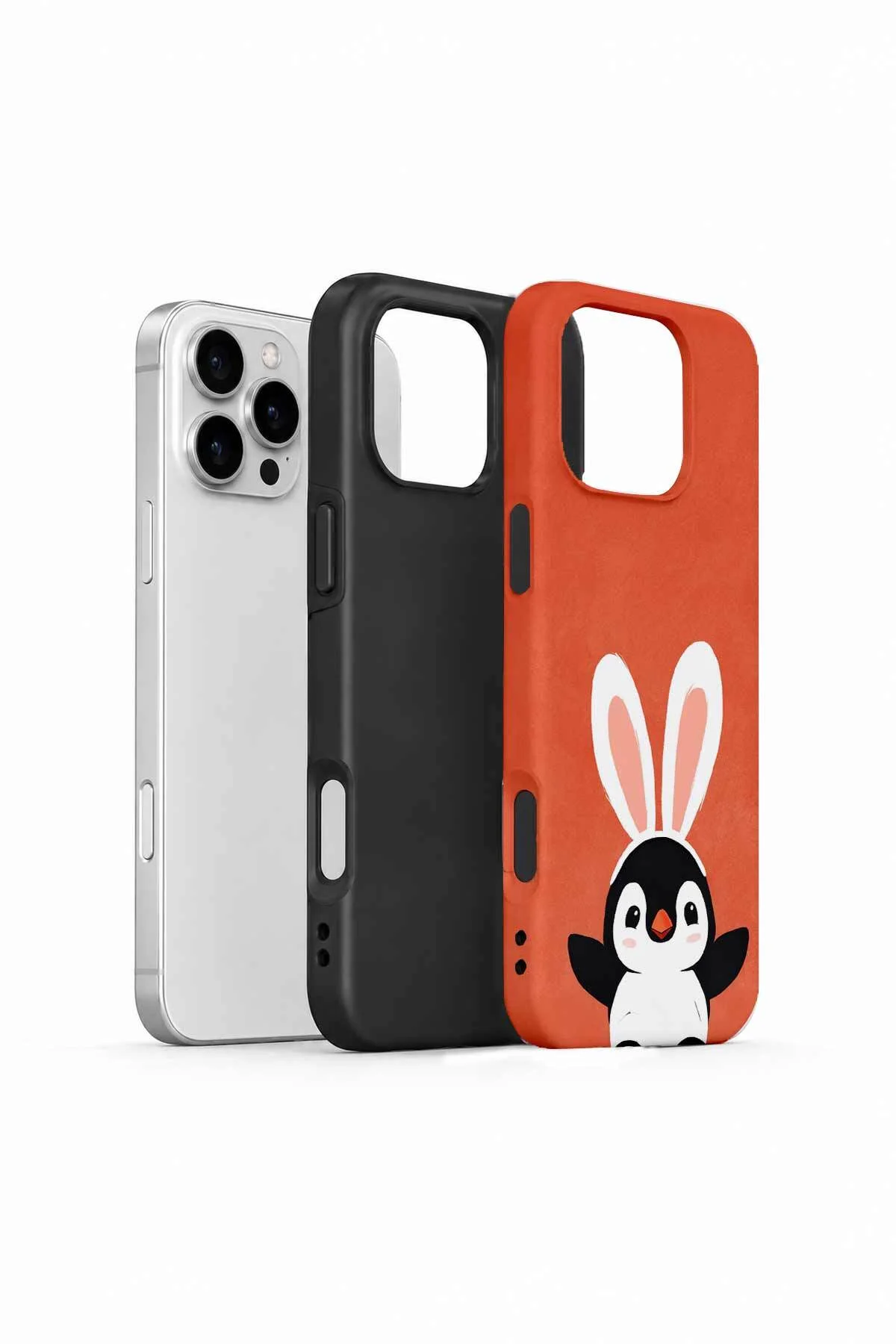 iPhone 16 Pro Vorian Çift Katmanlı Tavşan Penguenli Kılıf iPhone 16 Pro Vorian Çift Katmanlı Tavşan Penguenli Kılıf - Görsel 2