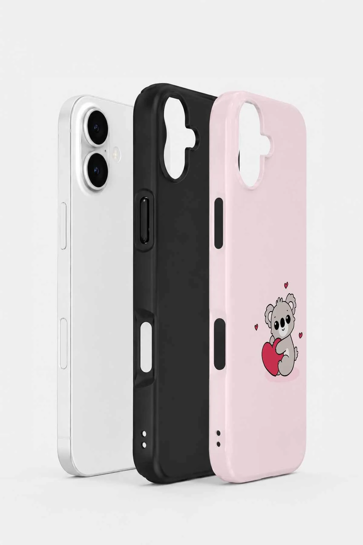 iPhone 16 Vorian Çift Katmanlı Kalpli Koalalı Kılıf iPhone 16 Vorian Çift Katmanlı Kalpli Koalalı Kılıf - Görsel 2