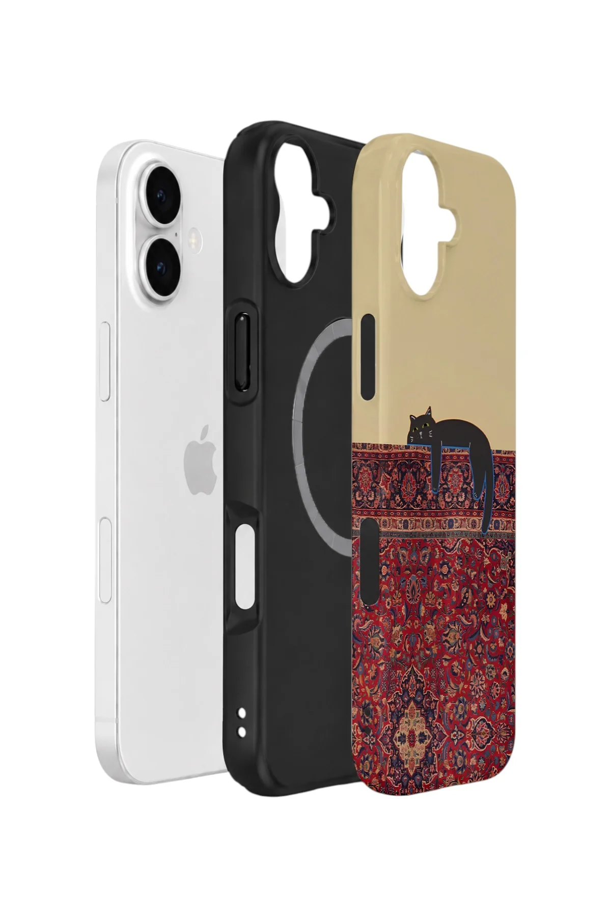 iPhone 16 Vorian Çift Katmanlı MagSafe Kılıf Persian Cat Lounge