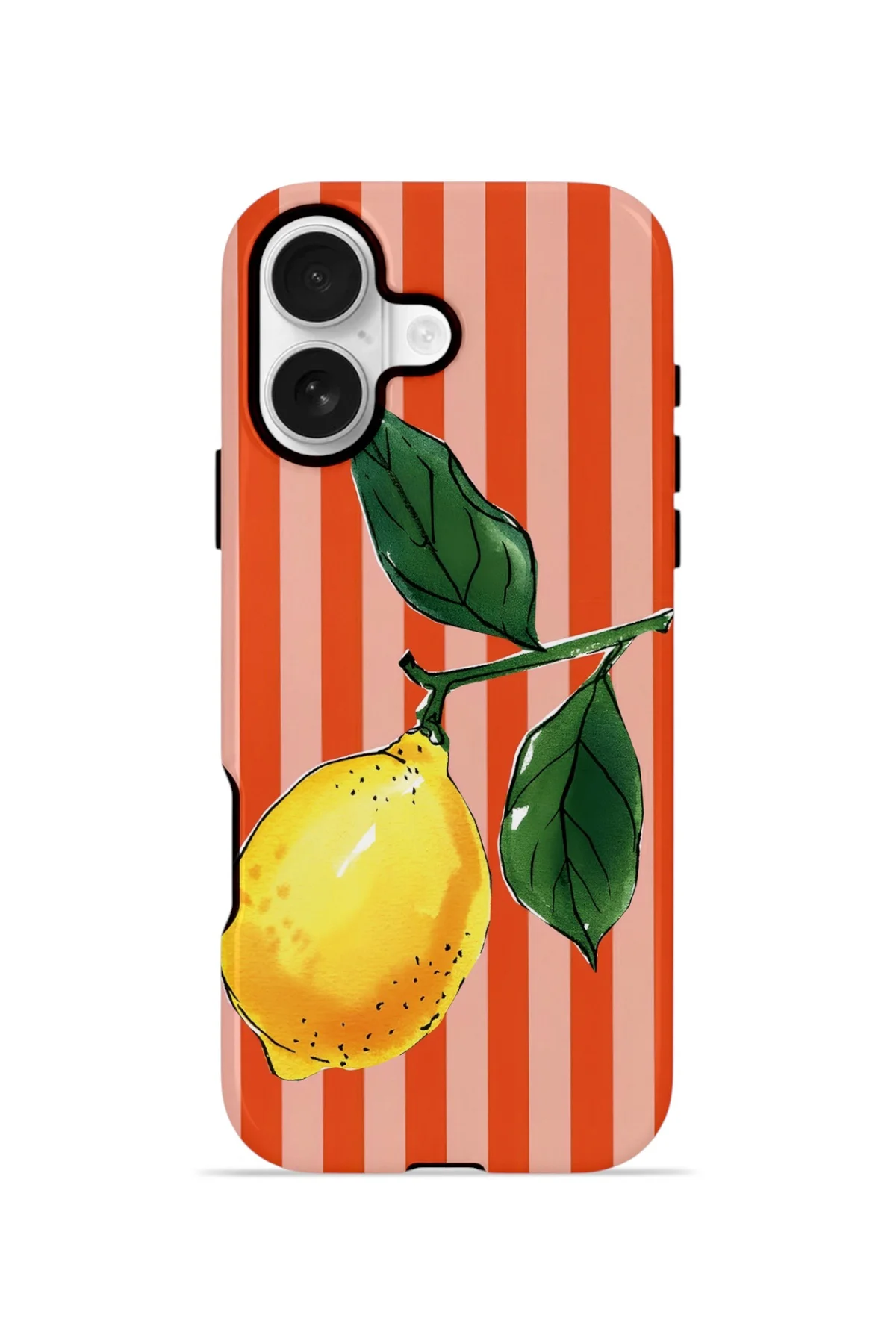 iPhone 16 Vorian Çift Katmanlı Kılıf Sicilian Lemon Red Stripe