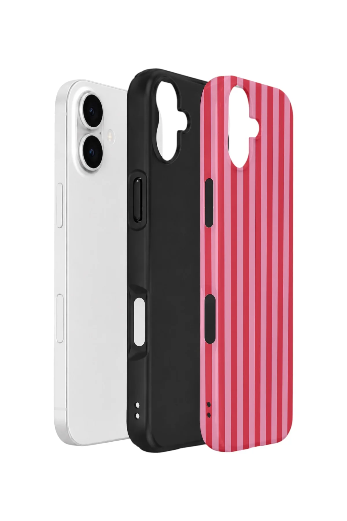 iPhone 16 Vorian Çift Katmanlı Kılıf Raspberry Cabana