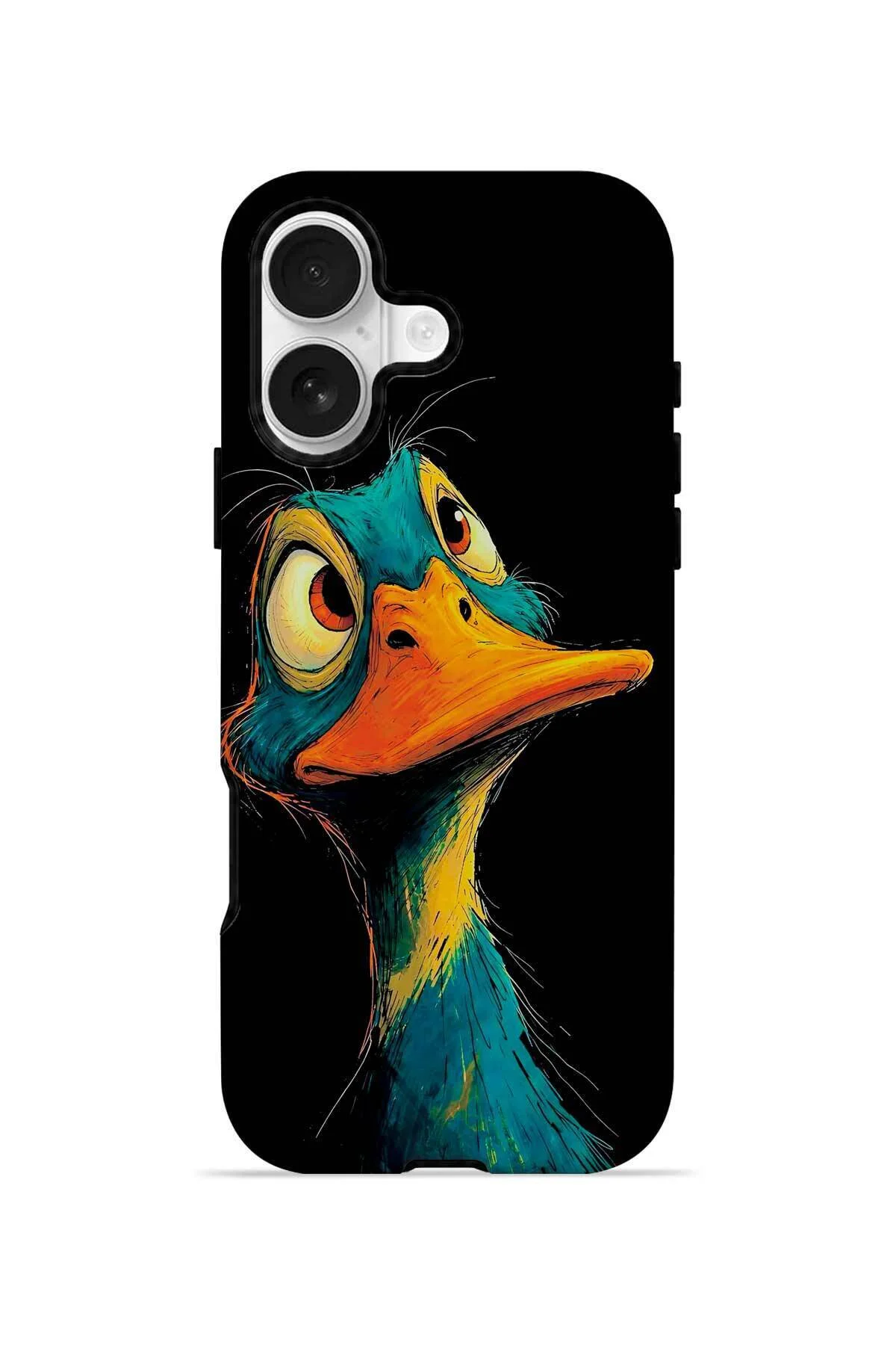 iPhone 16 Vorian Çift Katmanlı Neon Ördekli Kılıf iPhone 16 Vorian Çift Katmanlı Neon Ördekli Kılıf