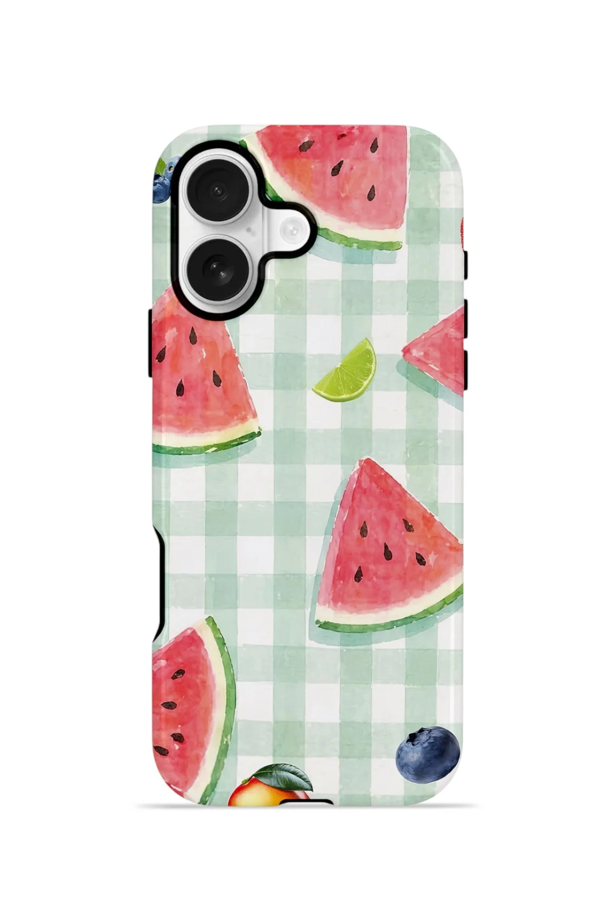 iPhone 16 Vorian Çift Katmanlı MagSafe Kılıf Watermelon Picnic Gingham