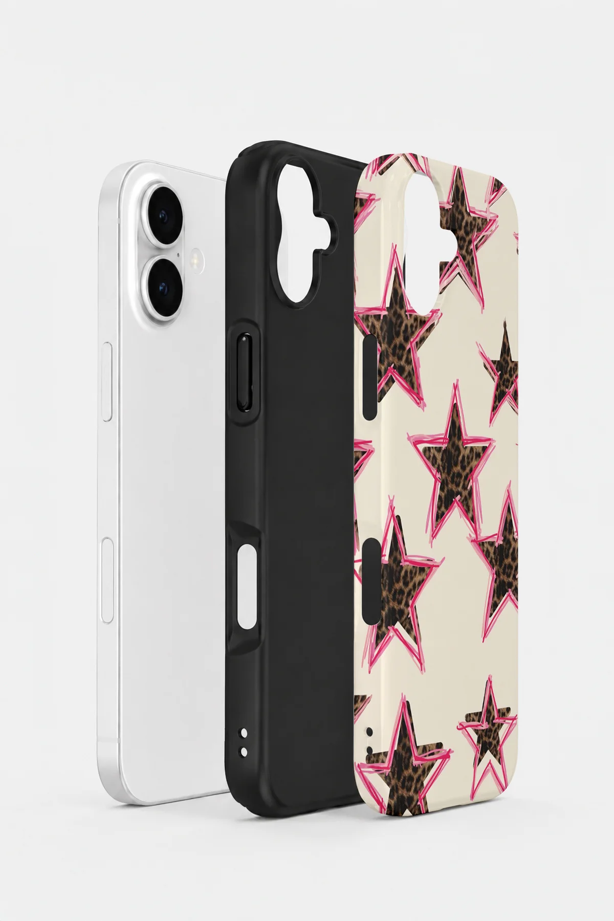 iPhone 16 Vorian Çift Katmanlı Pembe Leopar Yıldız Kılıf iPhone 16 Vorian Çift Katmanlı Pembe Leopar Yıldız Kılıf - Görsel 2