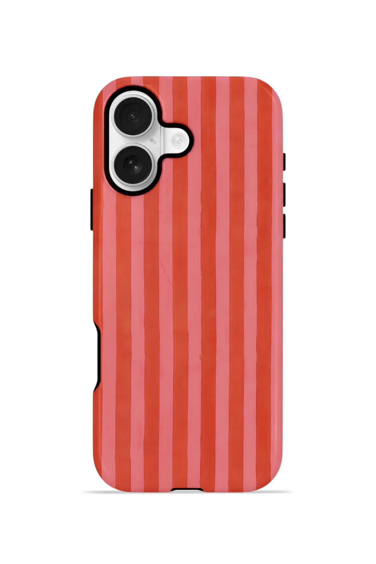 iPhone 16 Vorian Çift Katmanlı MagSafe Kılıf Tomato Red Stripe