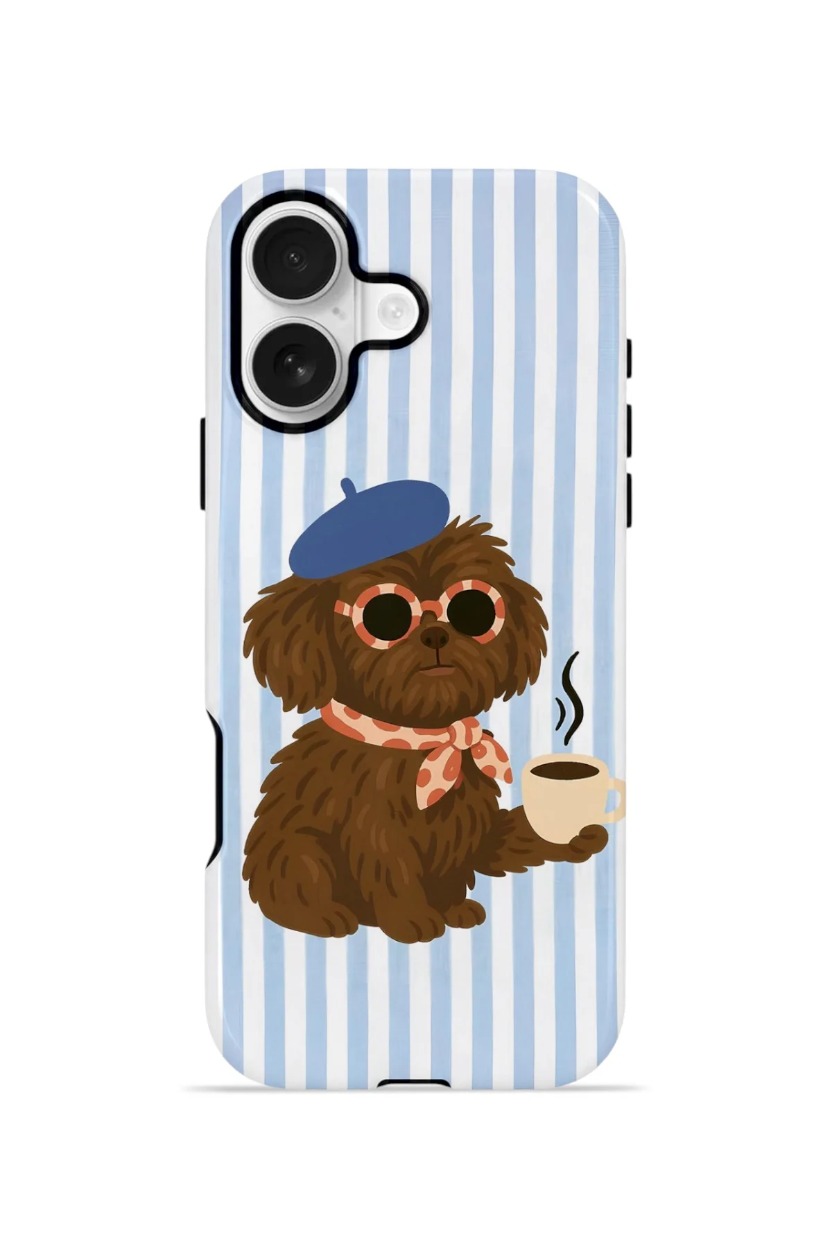 iPhone 16 Vorian Çift Katmanlı MagSafe Kılıf Cafe Dog Riviera