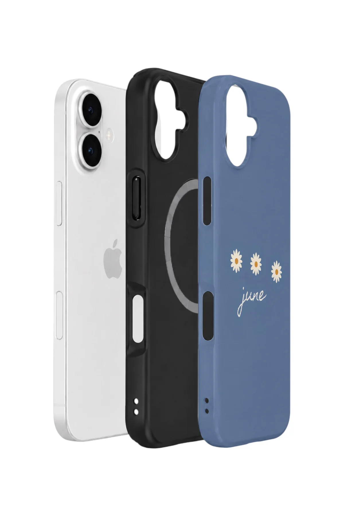 iPhone 16 Vorian Çift Katmanlı MagSafe Kılıf June Daisy Blue