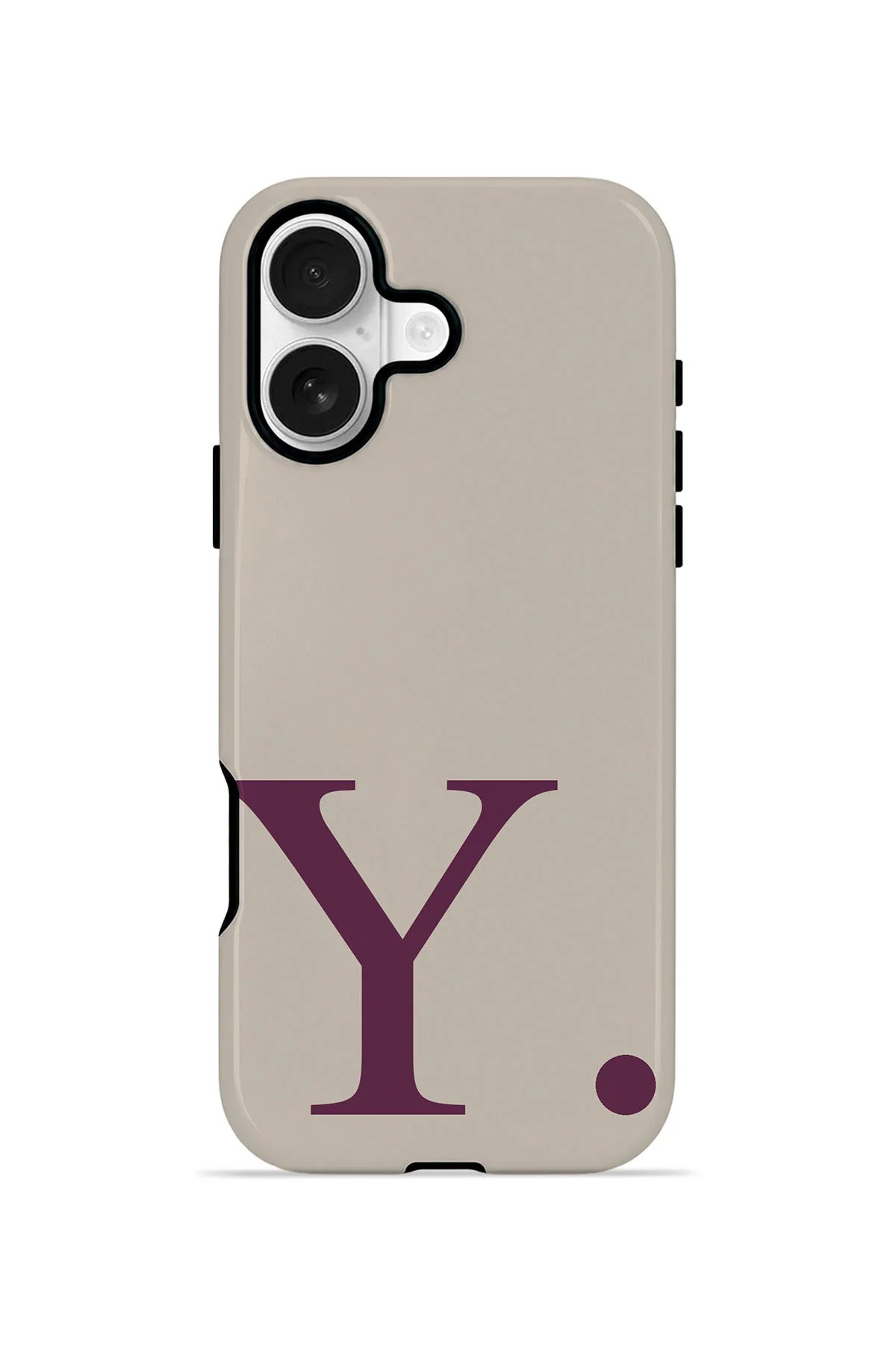iPhone 16 Vorian Çift Katmanlı Korumalı Kılıf Greige Wine Y