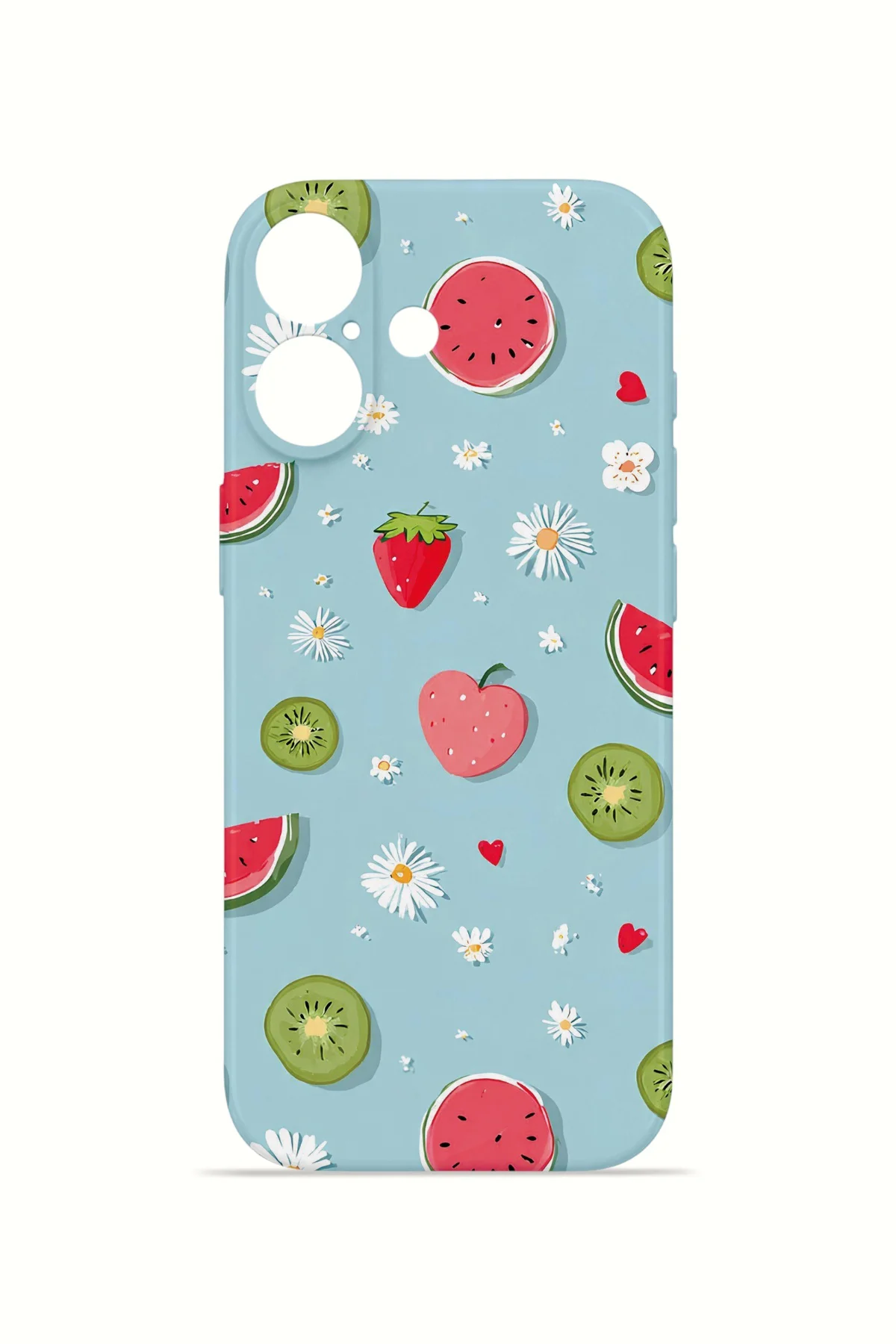 iPhone 16 Vorian İnce Kamera Korumalı Mika Kılıf Fruit Confetti Sky