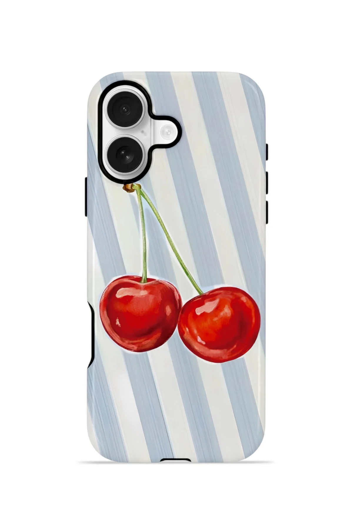iPhone 16 Vorian Yough Magsafe Kılıf Cherry Blue Stripe