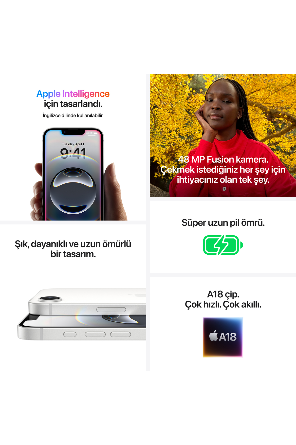 Apple İphone 16E 128Gb Beyaz