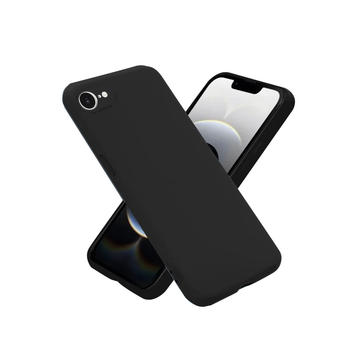 iPhone 16E First Silikon Kılıf - Siyah, Şık ve Güçlü Koruma