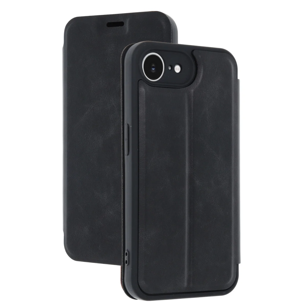 iPhone 16E Flip Cover Siyah - Cüzdan ve Stand Özellikli Tam Koruma