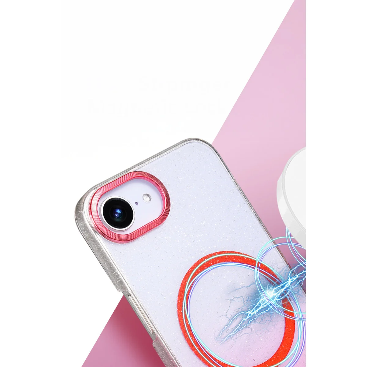 iPhone 16E Glossy Magsafe Kapak Mavi - Ultra İnce ve Kamera Korumalı