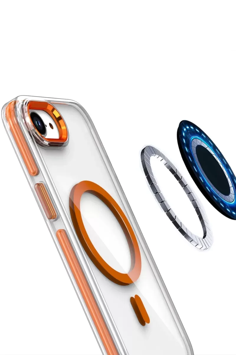 iPhone 16E ile Uyumlu Bella MagSafe Kapak - Mavi, Askeri Seviye Koruma