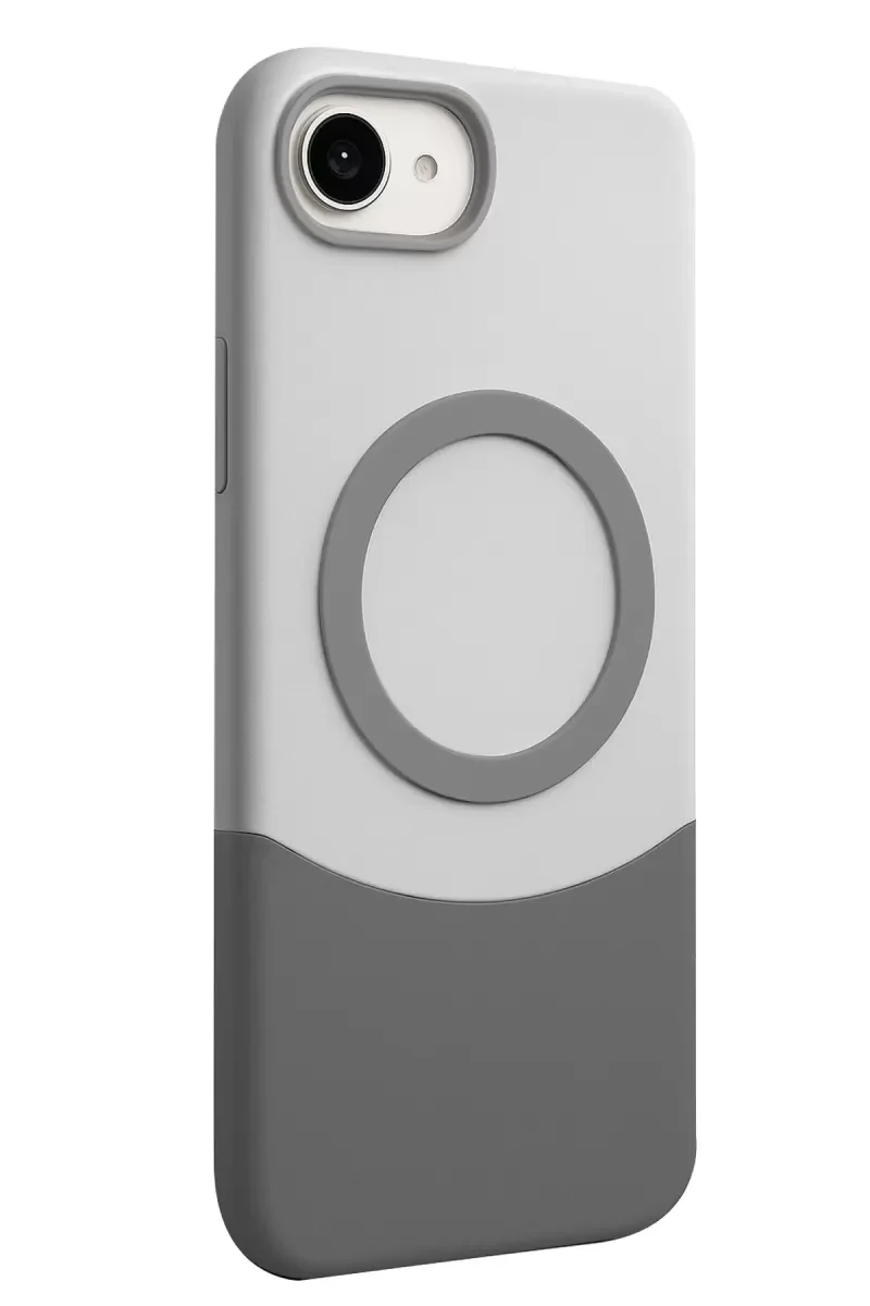 iPhone 16E ile Uyumlu Velar MagSafe Kapak - Natural Grey