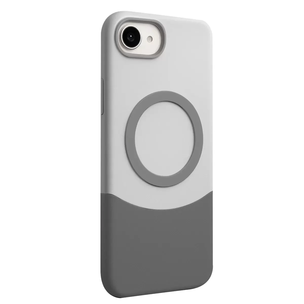 iPhone 16E ile Uyumlu Velar MagSafe Kapak - Natural Grey