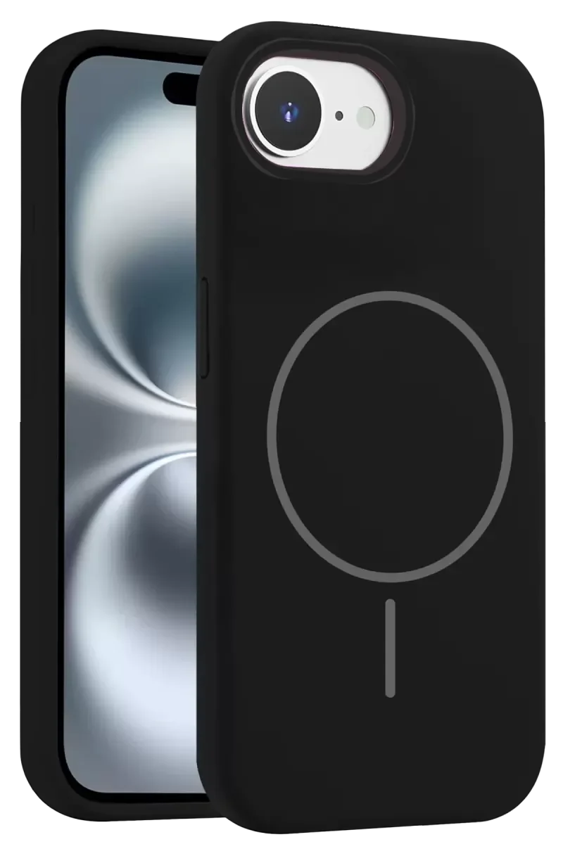 iPhone 16E ile Uyumlu Magsafe Kapaklı Kılıf - Siyah, Şık ve Dayanıklı Koruma