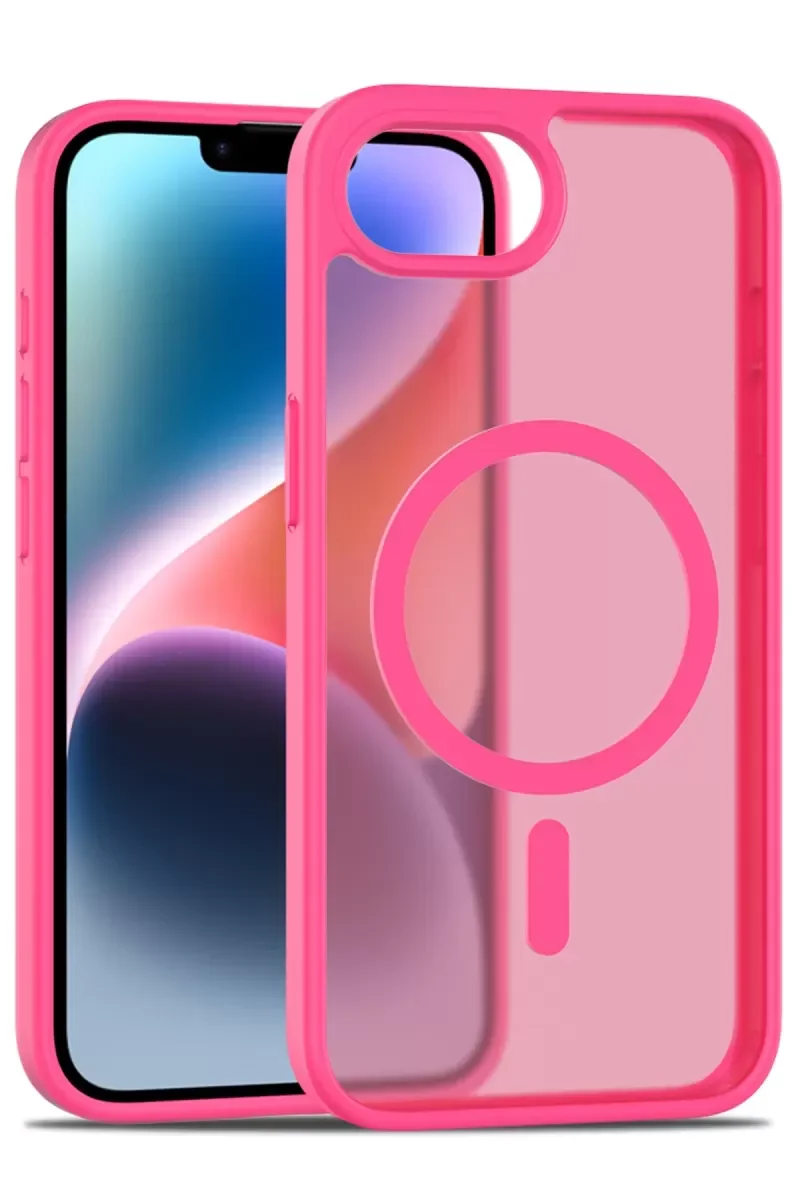 iPhone 16E ile Uyumlu Jota MagSafe Kılıf - Rose
