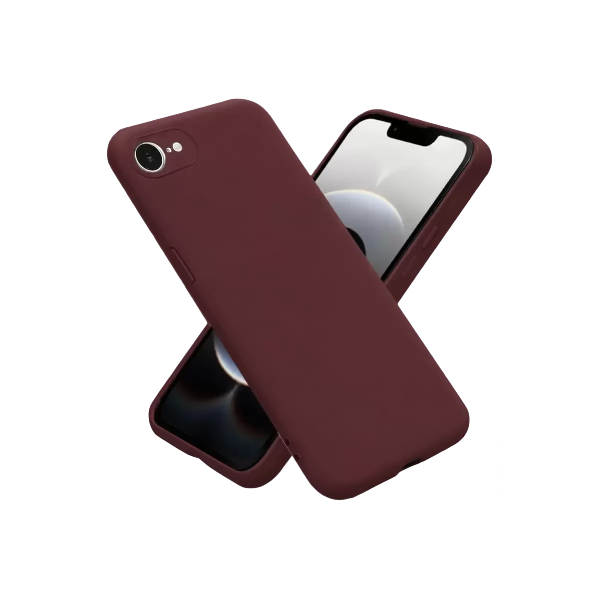 iPhone 16E ile Uyumlu First Silikon Kılıf - Bordo