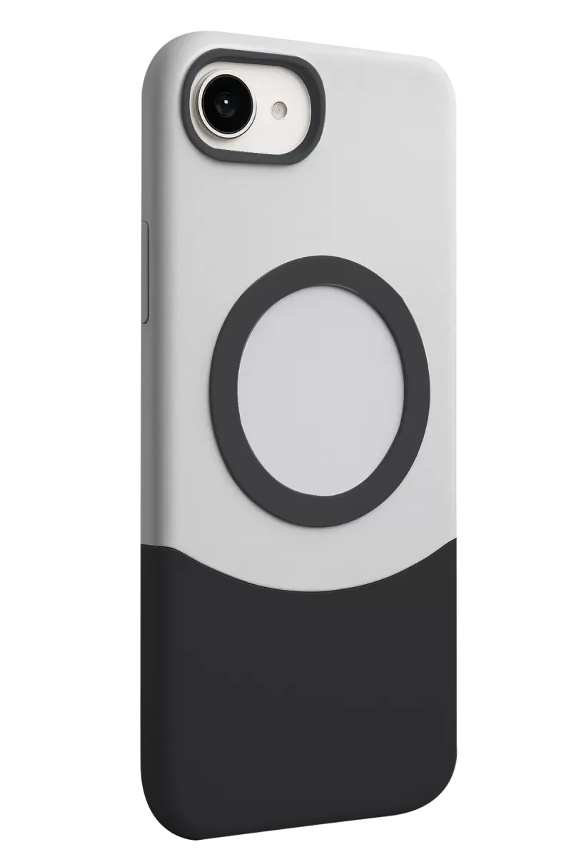 iPhone 16E ile Uyumlu Velar MagSafe Kılıf - Siyah Çift Renkli Premium Koruma