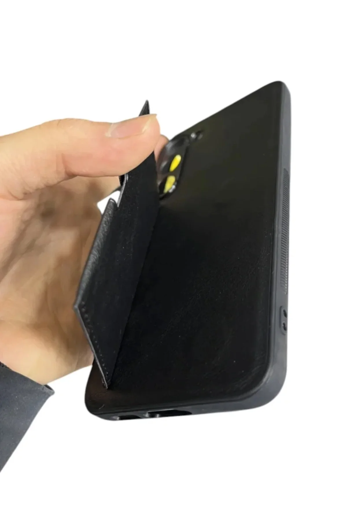 iPhone 16E Kartlıklı Standlı Lüx Kılıf Kahverengi iPhone 16E Kartlıklı Standlı Lüx Kılıf Kahverengi