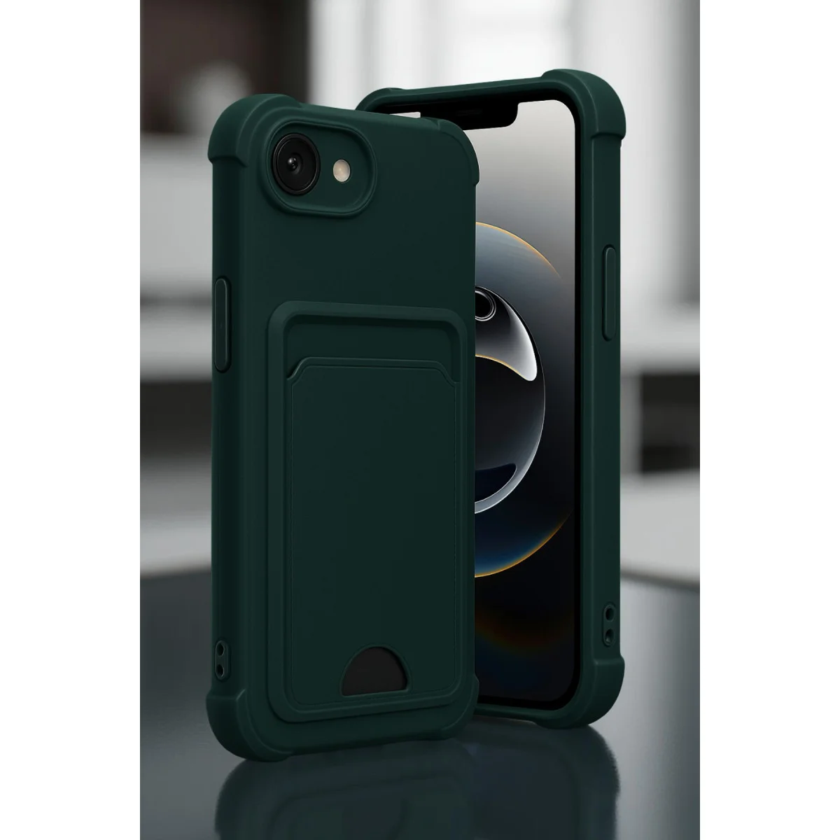 iPhone 16E Kelvin Kartvizitli Silikon Kılıf - Lacivert