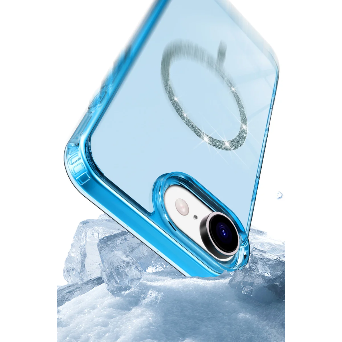 iPhone 16E Live Diamond Magsafe Kapak - Şeffaf & Premium Koruma