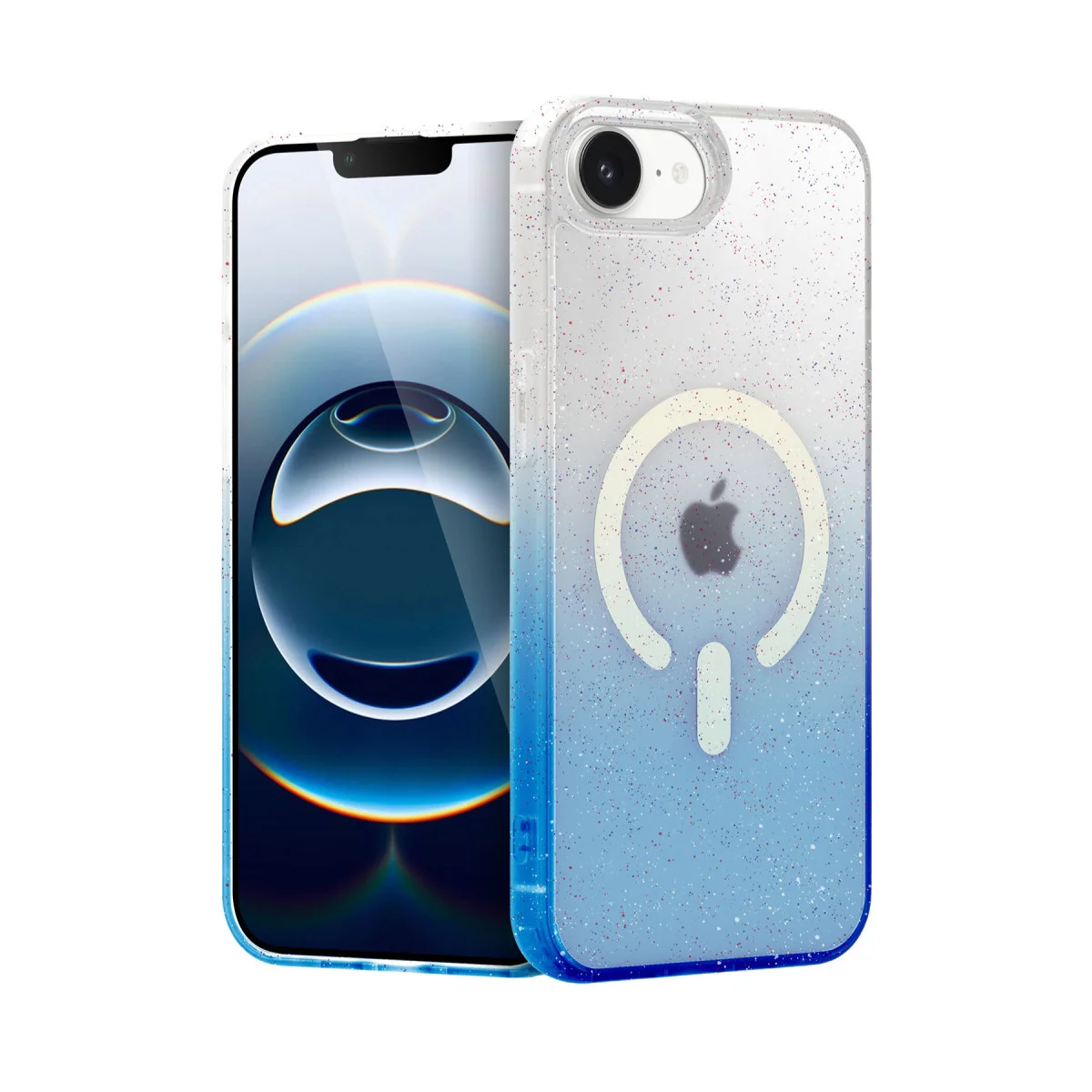 iPhone 16E Mavi Pummel Shiny Magsafe Kapak - Moda ve Koruma