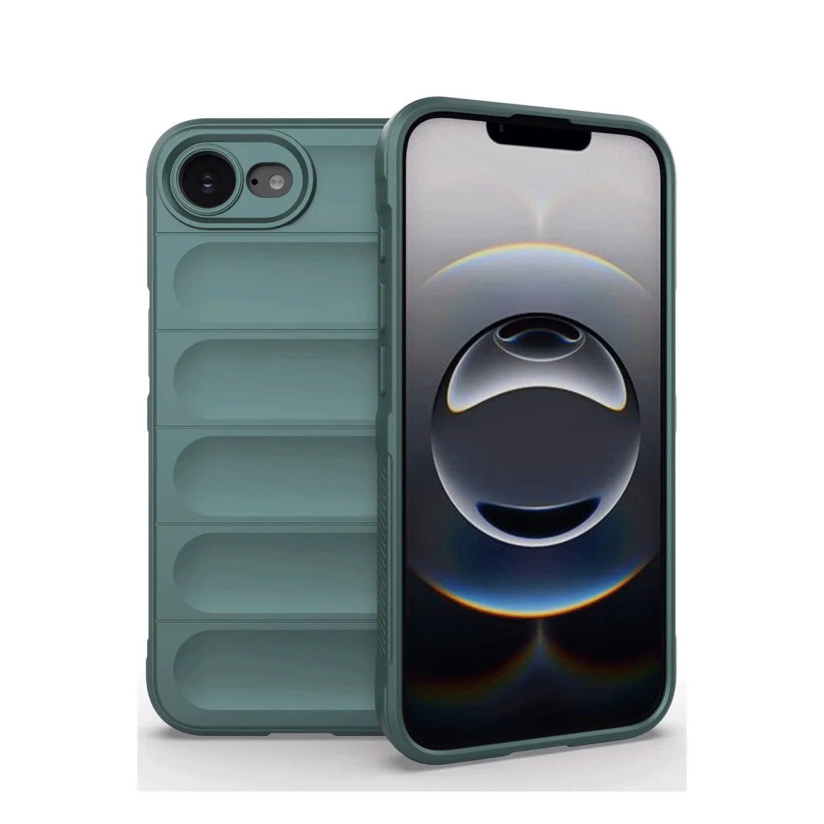 iPhone 16E Optimum Silikon Kılıf - Koyu Yeşil & Maksimum Koruma