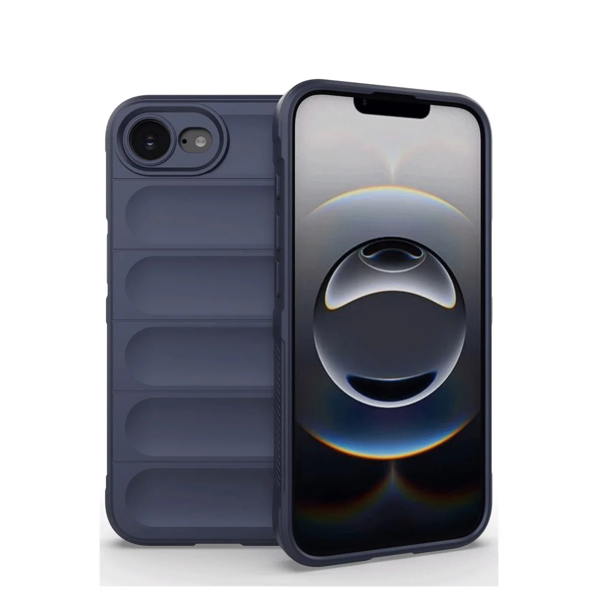 iPhone 16E Optimum Silikon Kılıf - Lacivert ve Çizilme Koruması