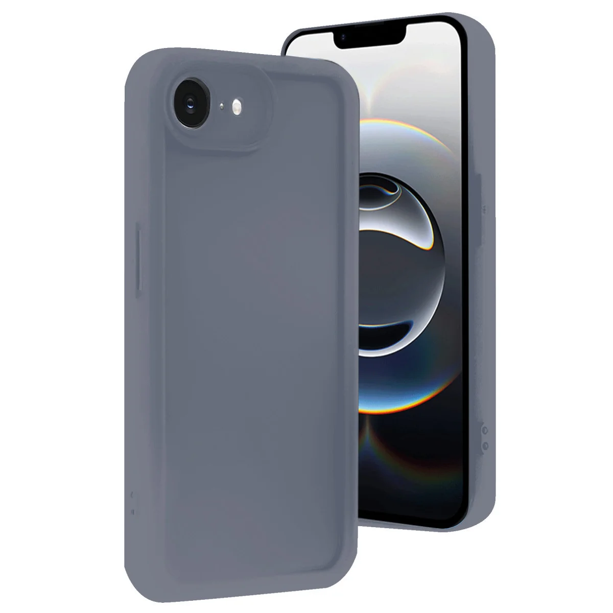 iPhone 16E Viera Silikon Gri Kılıf - Anti-Çizme ve Maksimum Darbe Korumalı